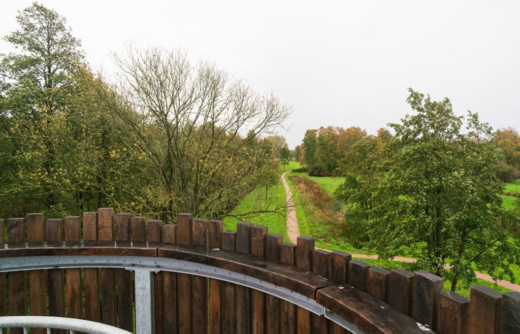 Uitzicht vanaf uitkijktoren op Loetbos