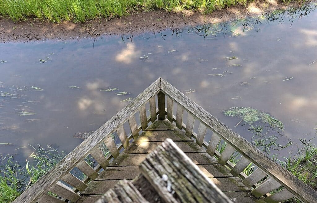 Detail van uitkijktoren Straelens Broek